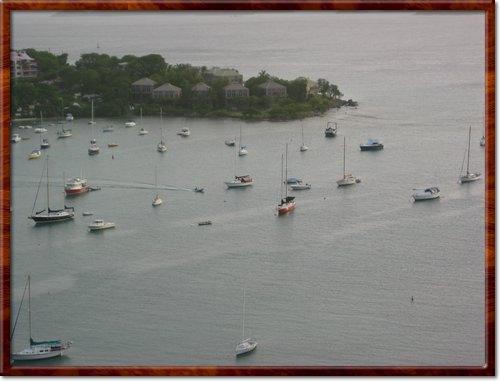 View of Cruz Bay and Gallows Point Resort (where we stayed)
