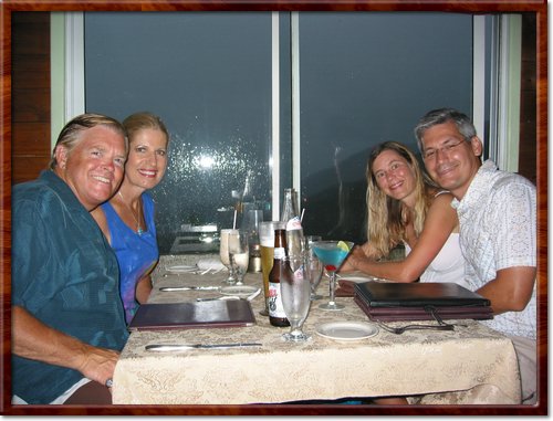 John and Bev (whom we met on the first day over); Dining at the Chateau Bordeaux
